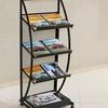 Floor-Standing 4-Tier Magazine and Document Display Rack