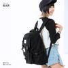 Aventura RCF-30674 Canvas Backpack Daypack with Insulated Bottle Pocket, Black