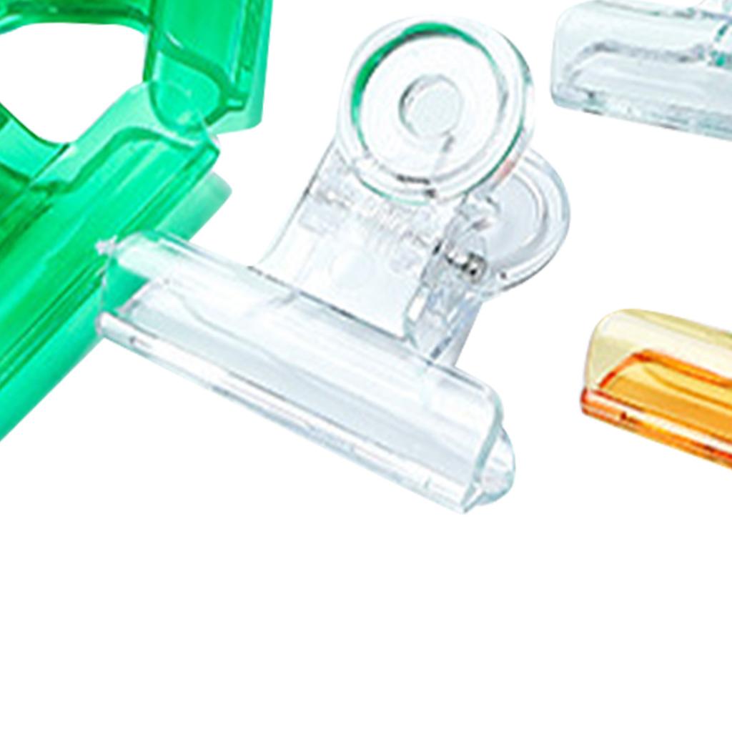 24Pcs Hinge Clip Plastic Clip Various Colors Bull Clip Stationery for Office File