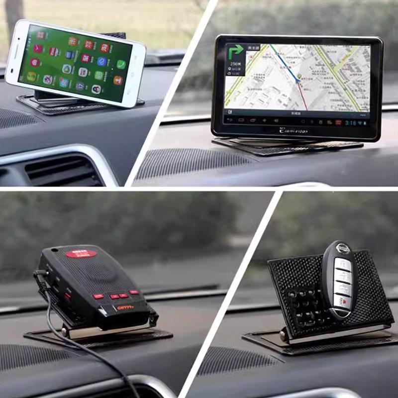 Auto 360 Grad Drehbarer Handyhalter Silikon Anti-Rutsch-Matte Automobil Armaturenbrett Einstellbarer Winkel Klebepad für GPS-Navigation