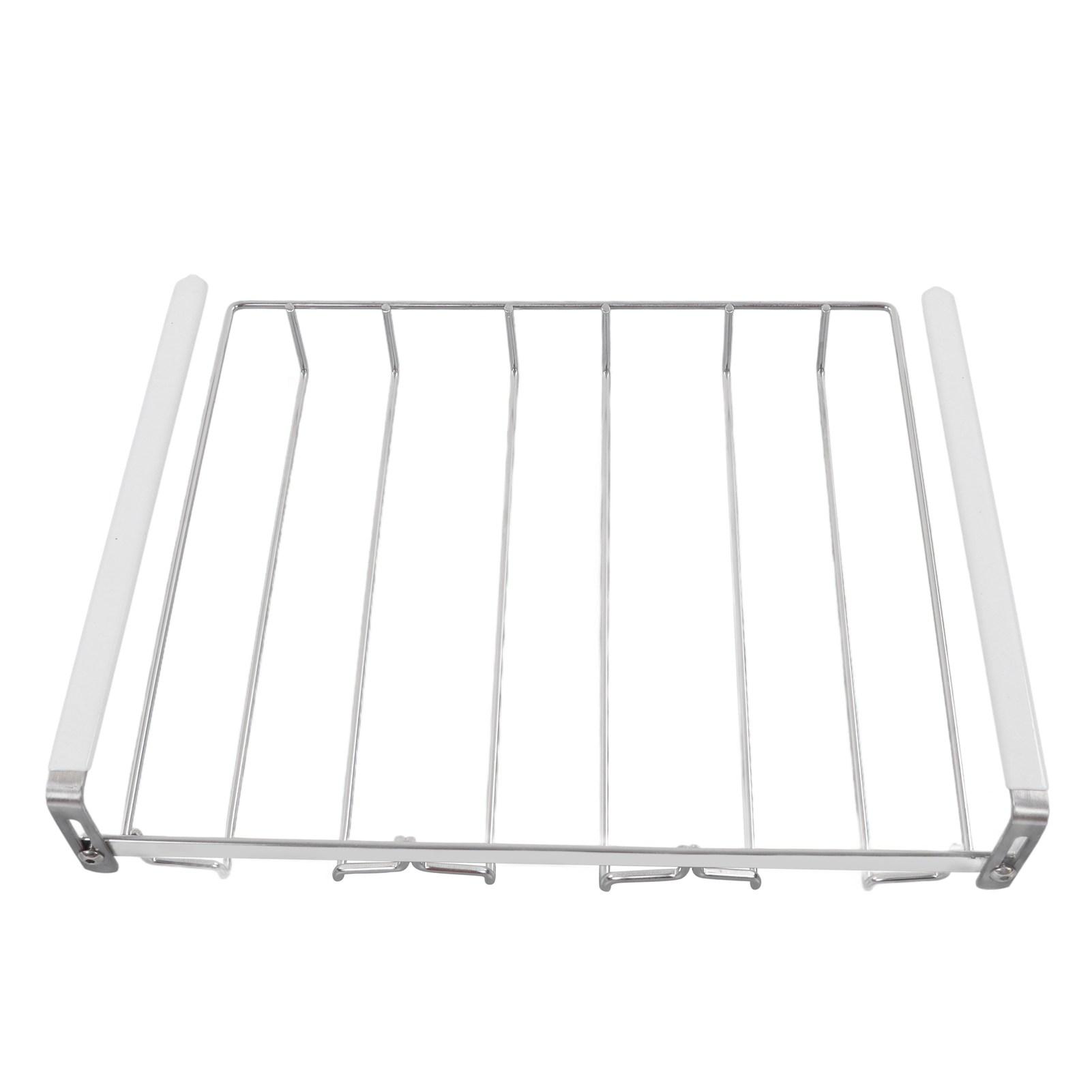 Wine Glass Holder Stainless Steel Punch Free Wine Glass Rack Under Cabinet for Home Goblet Storage