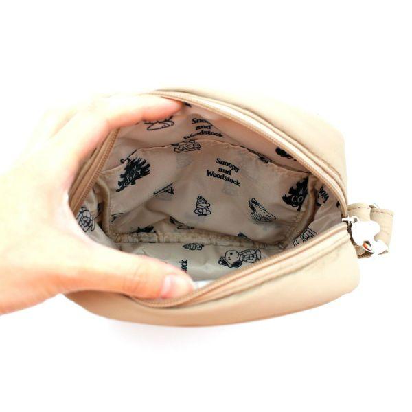 Snoopy Mini Shoulder Puffer Beige Pochette