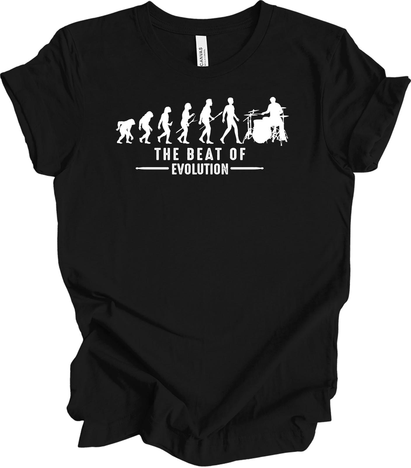 Drummer Evolution T-Shirt - The Beat of Evolution Tee S