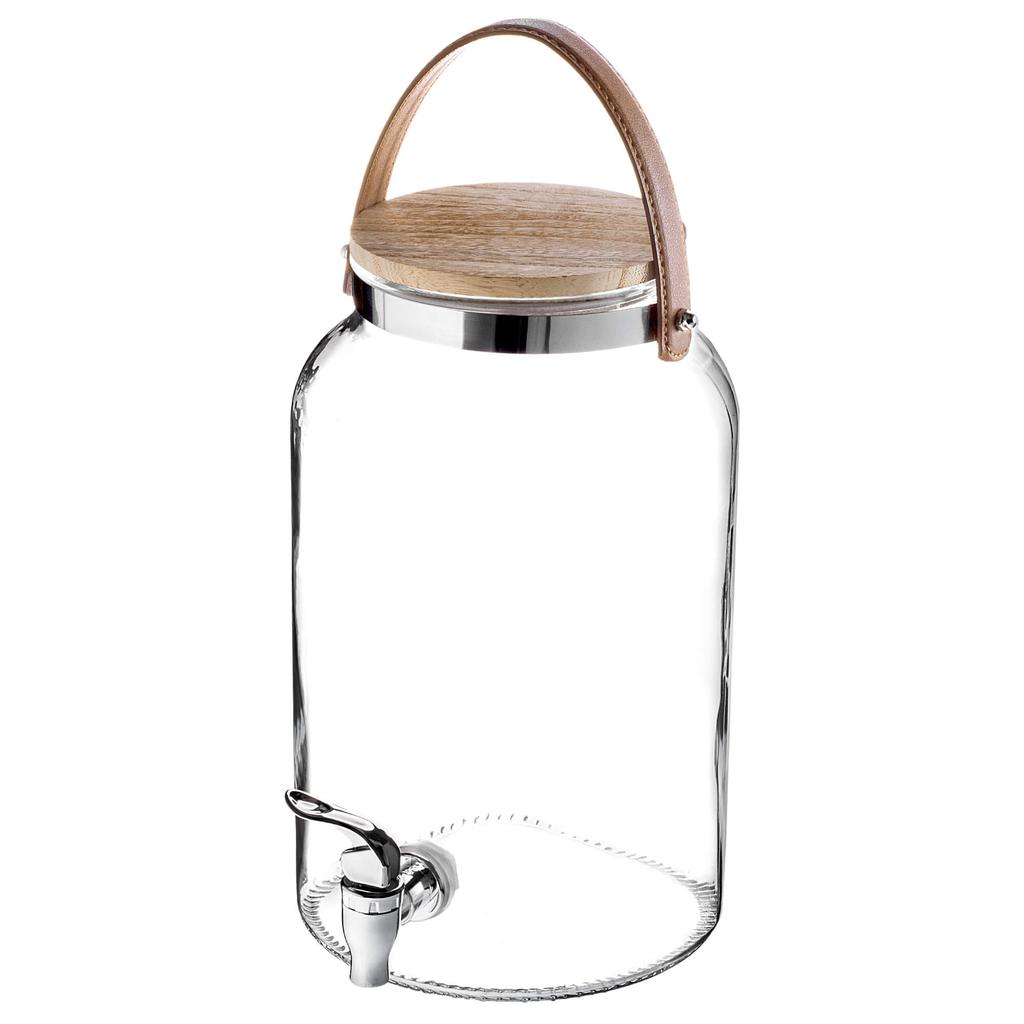KADAX glass jar with tap lid and handle, 5.6 litres