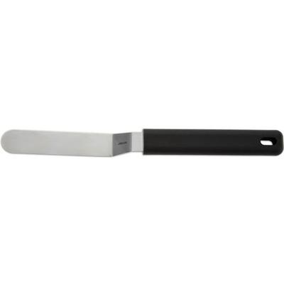 Bent Spatula with Stainless Steel Blade Black Handle-9cm
