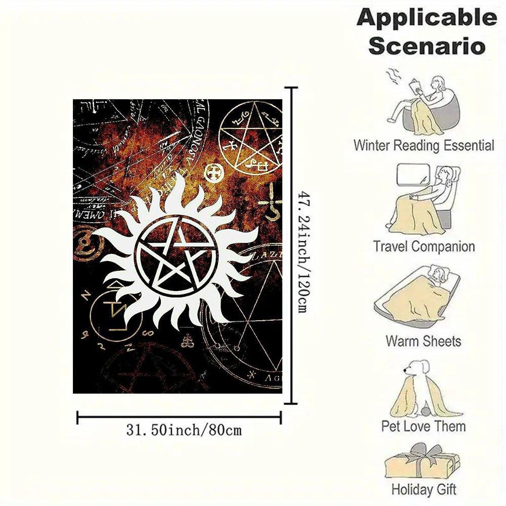 Supernatural Anti-Possession Symbol T-Shirt - Occult ClothingBlanket Flannel Throw Blanket for Sofa, Bed, Travel, Camping, Office, Couch, Ch