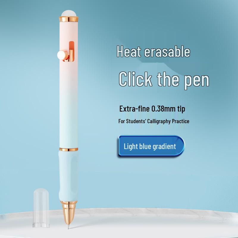 Ergonomic Student Pen with 0.38mm Tip & Replaceable Ink: Ideal for Learning, Calligraphy, and Homework