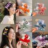 4Pcs Cute Knit Bb Hair Clips, Handmade Flower Border Clips,Bow Bang Clips For Kids,Suitable For Chrismas Festival Celebration