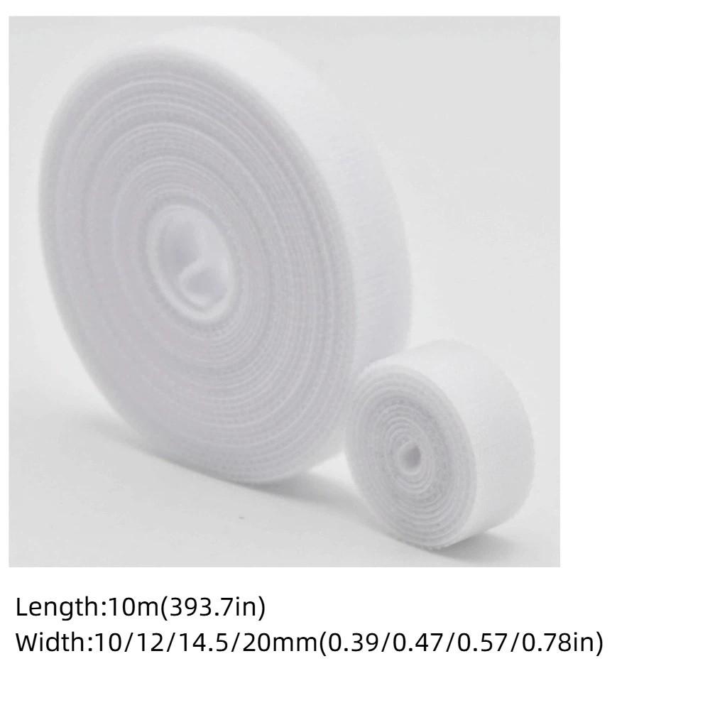 10M/Roll Double Side Hook and Loop Tape 10/12/14.5/20mm Green Garden Tape  Cable Management