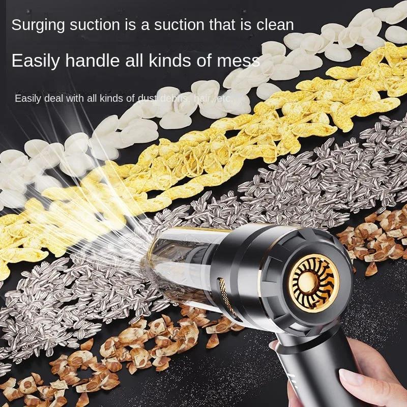 39KPA Cordless Car Vacuum Cleaner, Handheld Wireless w/Brushless Motor & Type-C Fast Charging, Powerful Auto Dust Blower (Color)