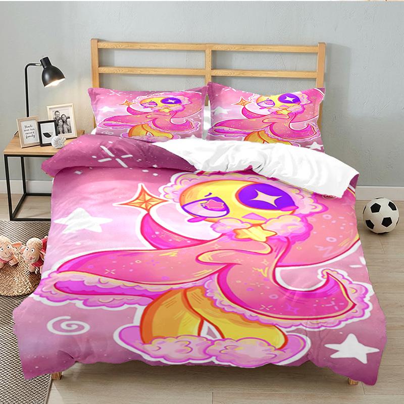 Colorful Cartoon Dandy 3PCS Bedding set,Ideal for 1pc Duvet Cover And 2pcs Pillowcases Perfect for Fan gift,Ideal for Bedroom, Dormitory