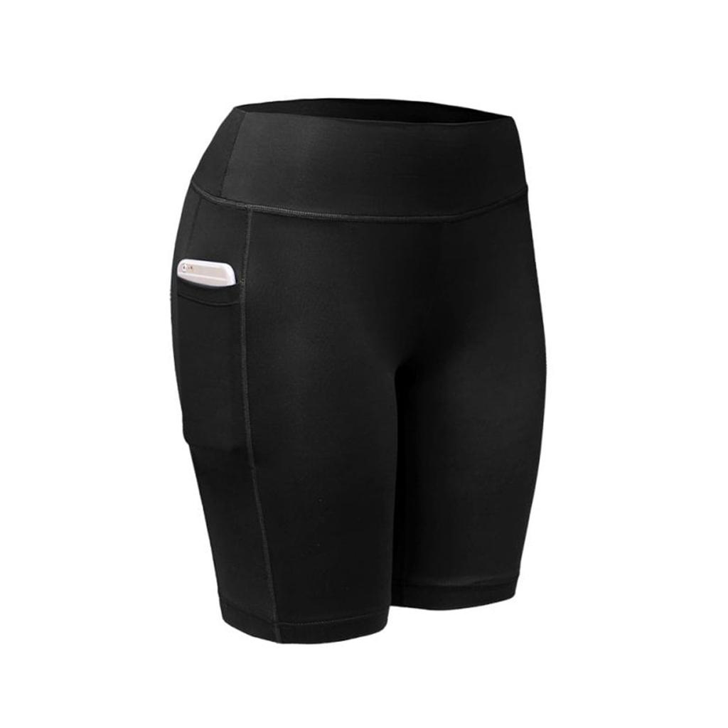 Women'S Seamless Knitted Solid Color Buttocks Shorts Breathable High Elastic Sports Running Yoga Pants