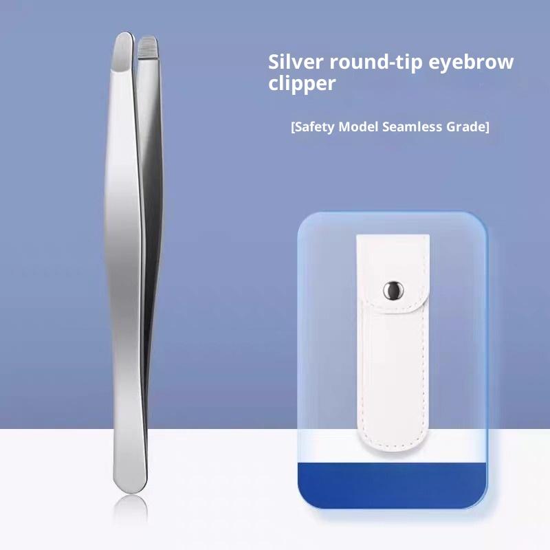 Stainless Steel Tweezers Safe Rounded - Tip Eyebrow Clips Precise Eyebrow Shaping Ingrown Hair Removal Eyebrow Shaping Tool
