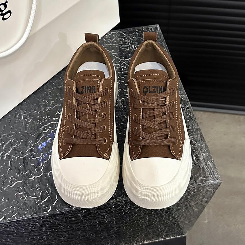 Fashion Thick Sole Women's Sneakers Leopard Print Designer Flats Casual Shoes Lace Up Running Sneakers 2024 Popular Fall Walking