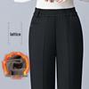 Plus-Fleece Women's Pants - Thick, Loose Straight-Leg for Petite and Middle-Aged Women, Perfect for Autumn and Winter Outdoors