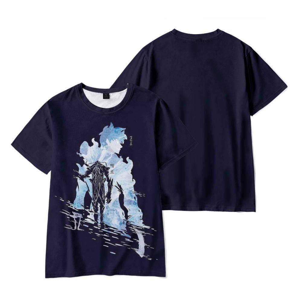 Solo Leveling Anime Women Men's T-shirts Graphic Shirt Cartoon Printed O-Neck Oversized Short Sleeves Fashion Mens Clothing Streetwear