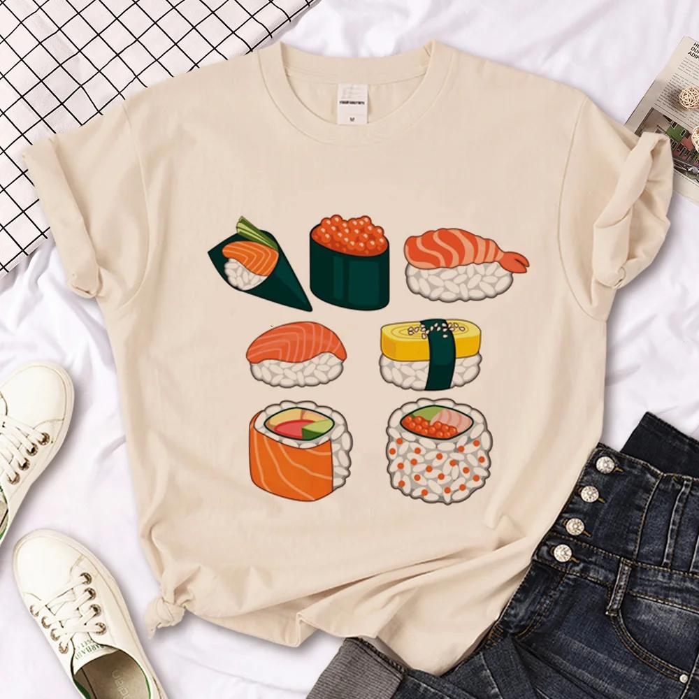 Sushi Shirt T Shirt Women Manga Harajuku Streetwear T Shirt Female Funny Clothes
