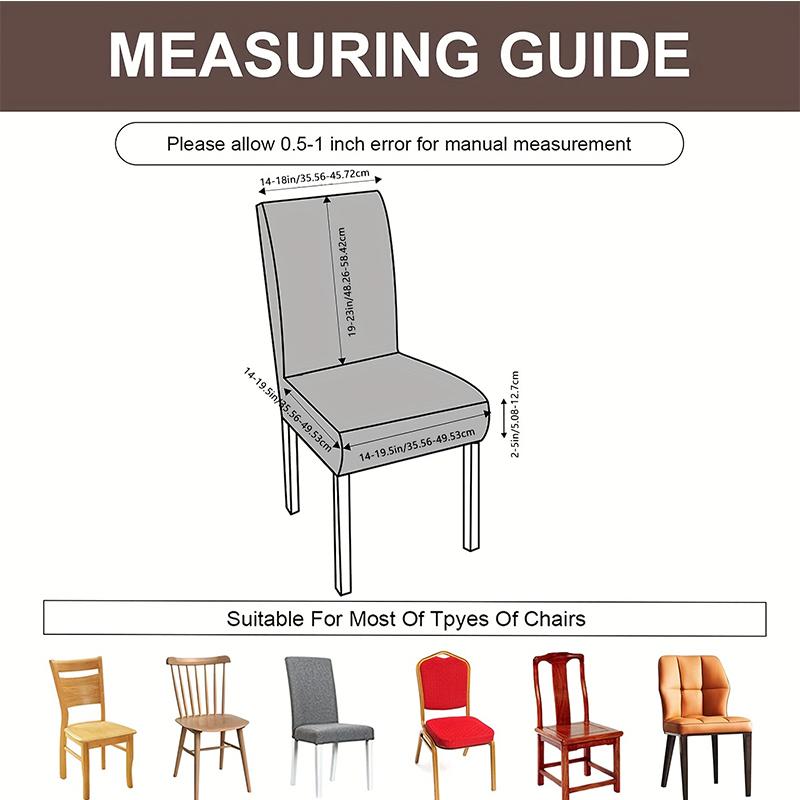 Waterproof Chair Cover Stretch Dining Kitchen Wedding Jacquard Spandex Hotel Banquet Elastic Anti-Dirty Removable Chair Slipcove