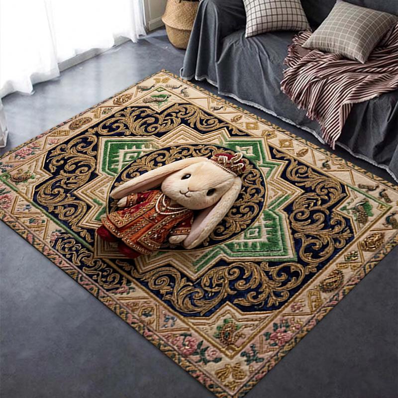2025 New Cute Rabbit Carpet Rug for Living Room Bedroom Home Sofa Decoration,Kids play Non-slip Floor Mat08