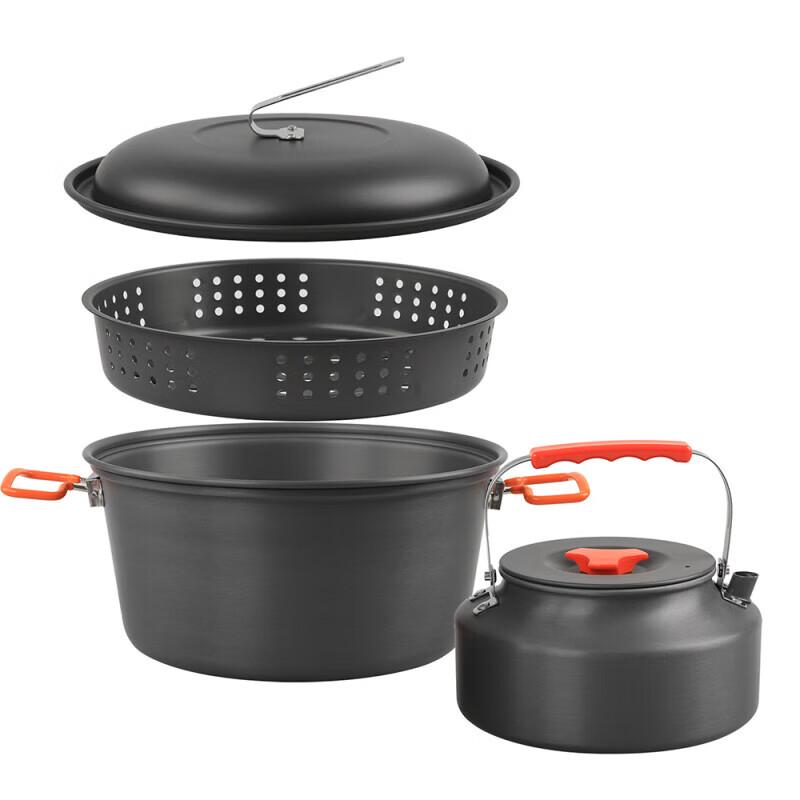 Outdoor Camping Steamer and Kettle Set