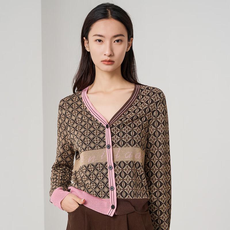 

Iveni Asymmetrical Texture V-Neck Knit Sweater S