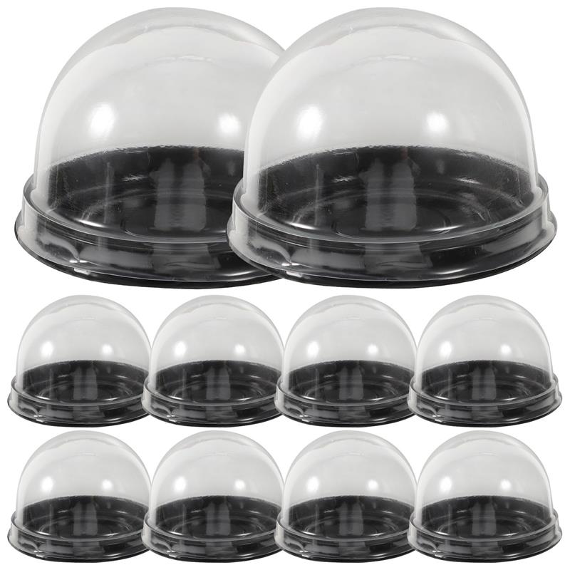 

50 шт. Пластиковые коробки для лунных пряников, одноразовые круглые коробки для кексов с хрустящей корочкой, подносы для десертов и муссов 7X7X4.8CM