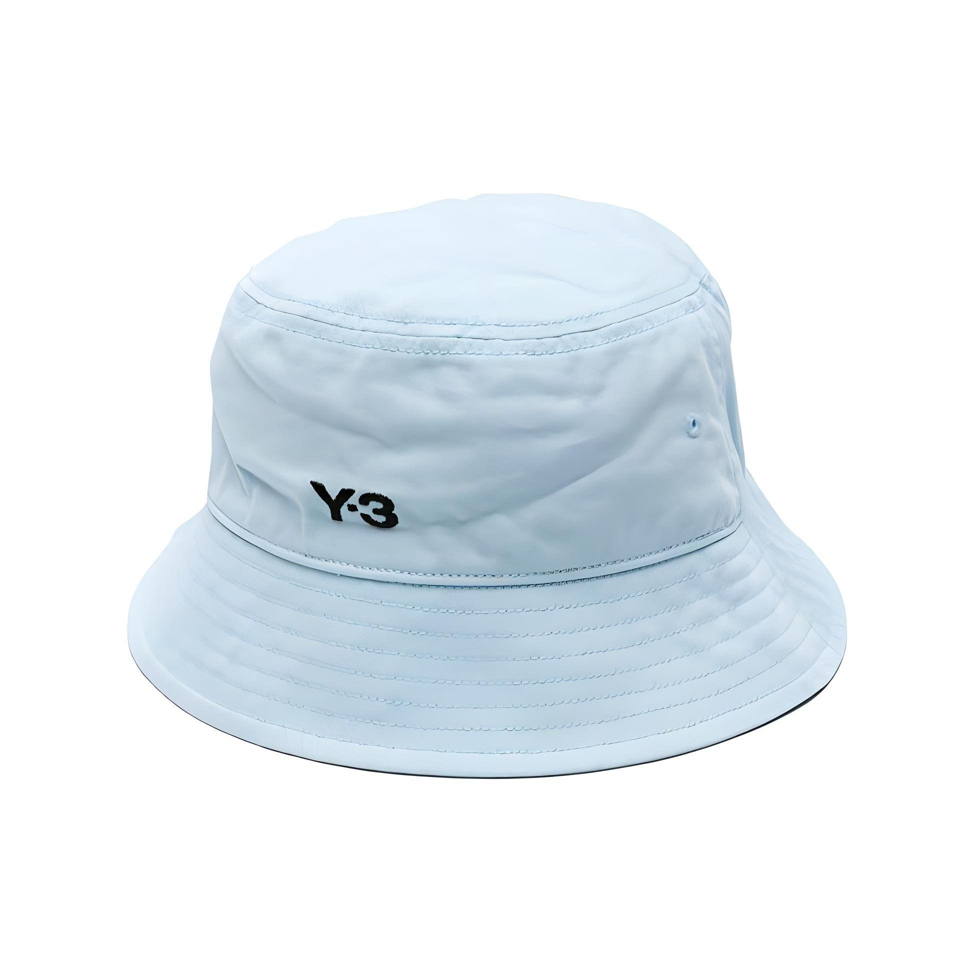 

Y-3 Logo Embroidered Cotton Fisherman Hat Unisex hats Ice-Blue IX6999 S