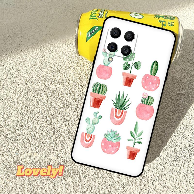 Cute Cactus Potted Plant Case For Samsung Galaxy M56 M06 M12 M32 M52 M35 M55 M15 M11 M13 M14 M16 M36 M31 M53 M34 M54