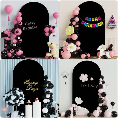 6FT 80x180cm U-Shape Backdrop Arch Frame Stand Elastic Cover for Wedding Ceremony Birthday Party