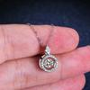 1CT D Color Real Moissanite Round Pendant Necklace For Women Lab Diamond S925 Sterling Silver Fine Jewelry Gift NE019