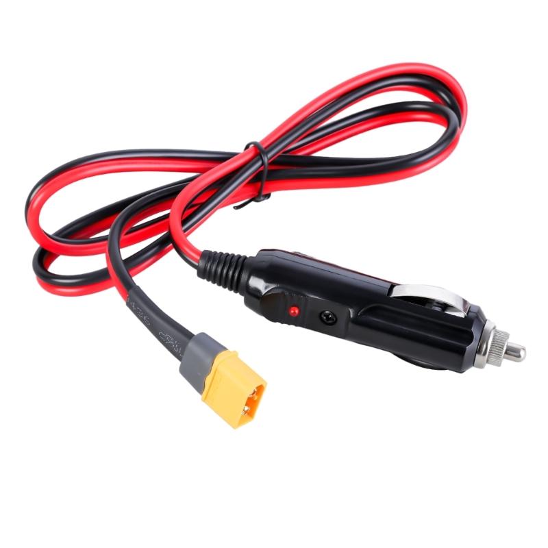 Durability 14AWG 12V XT60 Male to Car Power Socket Male Plugs Cable for Solar Panel and Portability Power Stations
