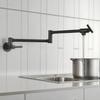 Foldable Kitchen Faucet Brushed Gold Pot Filler Tap Wall Mounted Single Cold Gray Tap Rotation Foldable Spout Sink Faucets
