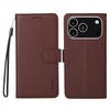 For iPhone 17 Pro Wallet Case with Strap RFID Blocking Leather Stand Phone Cover