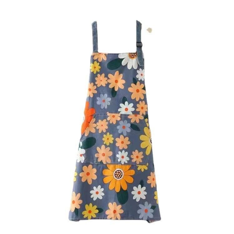 Apron Floral Fashionable Home Kitchen Plus Sized Waterproof Breathable Durable