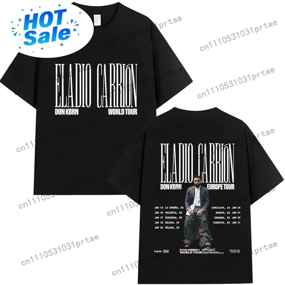 Eladio CarrióN Don Kbrn World Tour 2025 Merch T Shirts Unisexs Pop Music Fashion Oversized Cotton Tshirt Hip Hop Clothing Tshirt