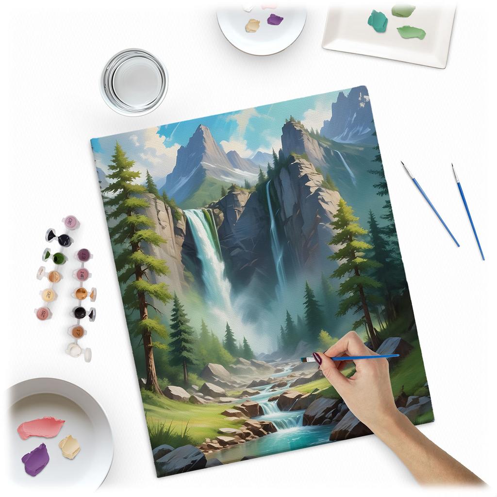 Picture For Painting By Numbers 40X50 Cm Massido Mountain Landscape