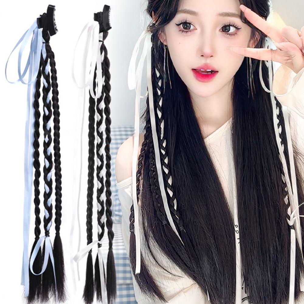 1Pairs Easy to braid Boxing Braids Heat Resistant Synthetic Fiber Cable Knit Long Hair
