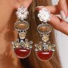 Autumn and Winter Retro Contrasting Earrings Niche High-end Design Earrings Women