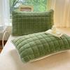Warm Plaid Pillowcase Thickened Pillow Cover Modern Cushion Cover  Bedroom
