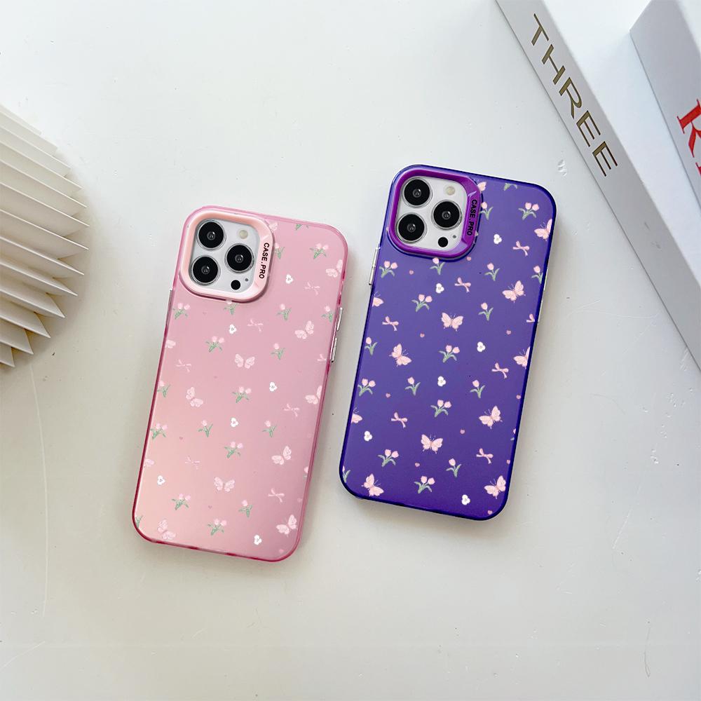 Painted Pattern Colorful Sliver Double Sided Hard Shell Shockproof Anti-fall Phone Casing for OnePlus OPPO Reno Realme