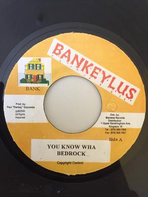 7inch Record BEDROCK / THE FAMILY - You Know Wha / 1,2,3 & 4 NONE Bankeylus Jamaica Reggae, Ska & Dub Used