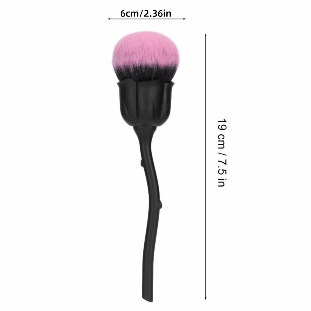 Rose Flower Manicure Cleaning Brush Soft Makeup Blush Brush Daily Makeup Application чёрный