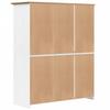 Bodo Wardrobe, White-Brown, 146X53.5X173 Cm, Solid Pine Wood