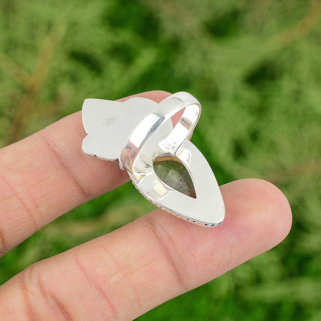 Gift For Women Multi Stone Ring Size 8.25 925 Silver Natural Ametrine Gemstone