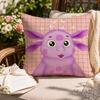 Cartoon Kids Lluntik Cushion Cover Soft Short Cover Washable Sofa Bed Dorm Garden Home Office Chair Decor