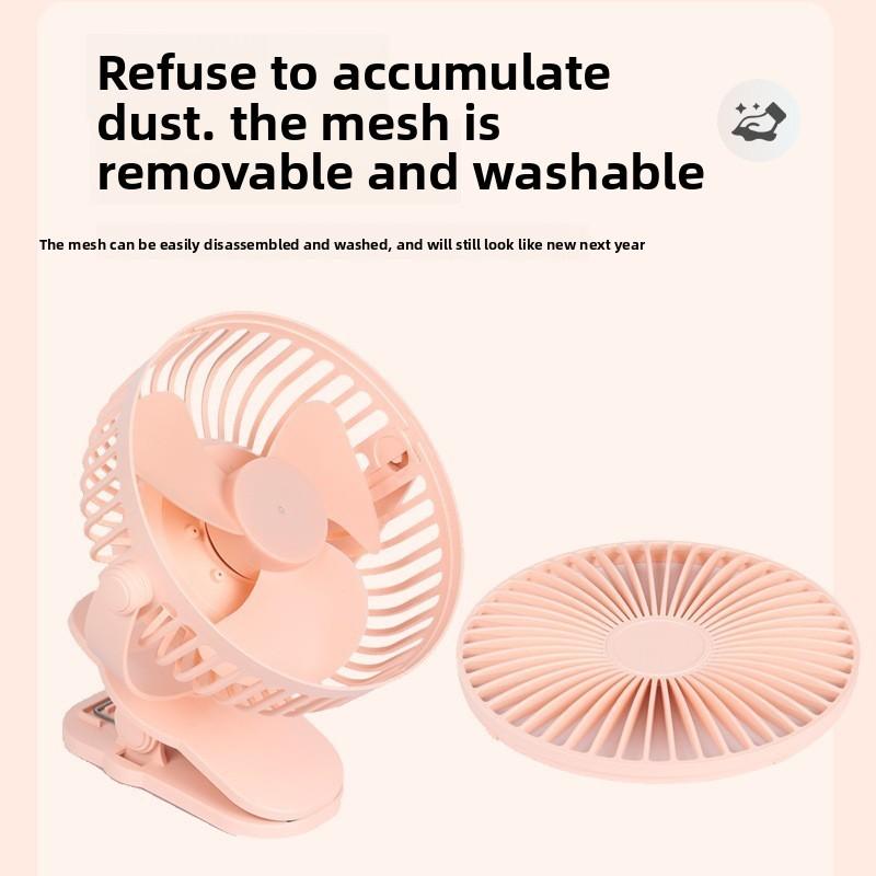 Usb Quiet Portable Desktop Fan With Clip Mount For Room Outdoors Activities Use
