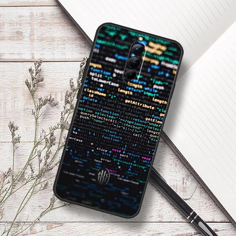 

The Code design programmer Case For ZTE Nubia Red Magic 11 10 9 8 8S 9S 10S Pro Plus 6 7 6S 7S Pro 5G 6R 10 Air Funda RedMagic 11 Pro Plus