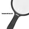 1.8X 5X Lens Magnifying Glass Battery Powered 3LED Handheld Magnifier for Reading