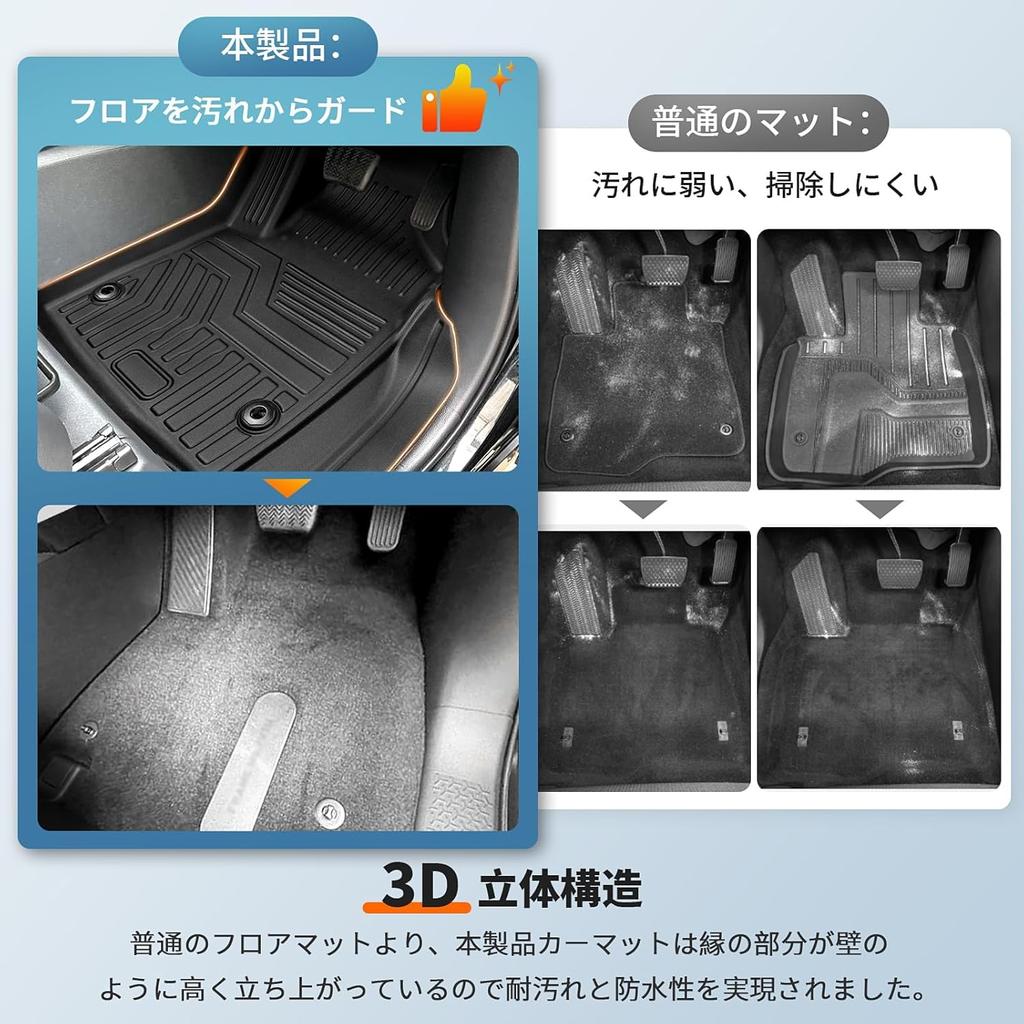 New Toyota Corolla Cross Floor 3D TPE Easy 3D Custom Interior Protective Set Corolla Cross 10 Series Floor Mats, Vehicle-Specific Design, Material,