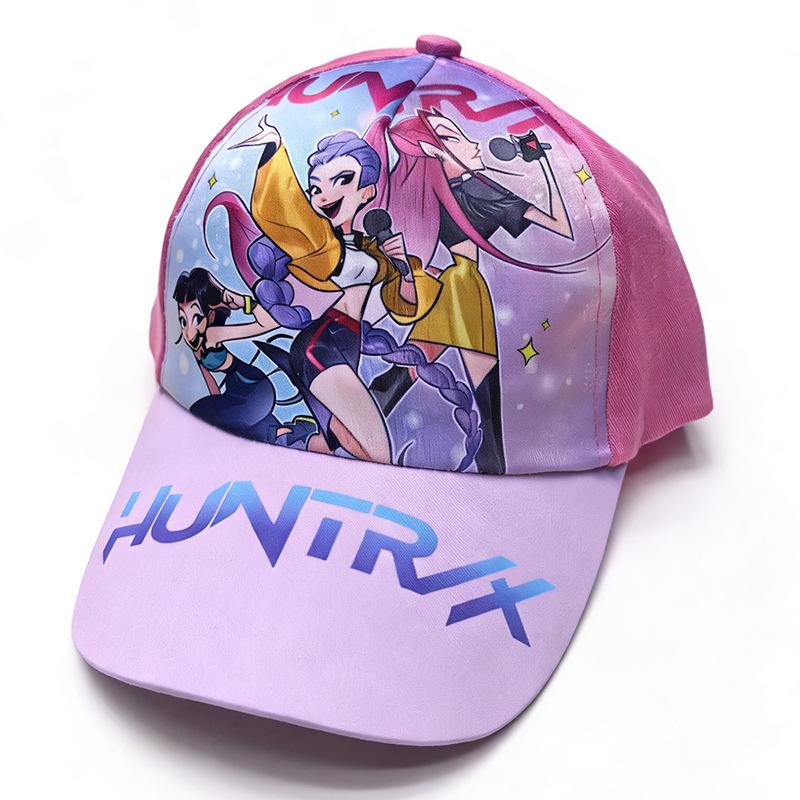 Cute Cartoon Girls Print Baseball Cap, Adjustable Snapback Sun Hat for Girls Teens